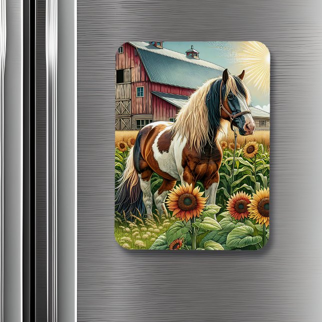 Wishing you a Beautiful Day Friend | Pretty Horse Magnet (Creator Uploaded)