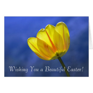 Wishing You a Beautiful Easter Tulip Flower Card