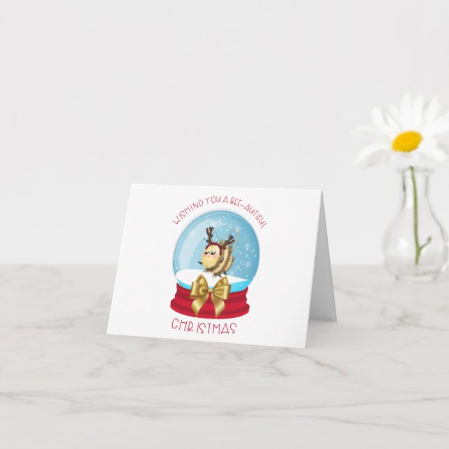 Wishing You A Bee-autiful Christmas  Card (Small Plant)
