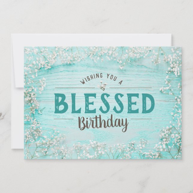 Wishing you a BLESSED Birthday! Card (Front)