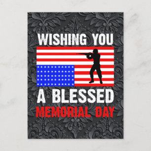 Wishing You A Blessed Memorial Day-62237 Invitation Postcard