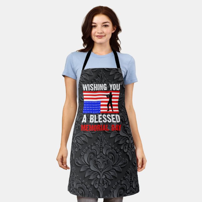 Wishing You A Blessed Memorial Day Apron (Worn)