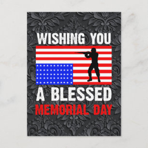 Wishing You A Blessed Memorial Day Holiday Postcard
