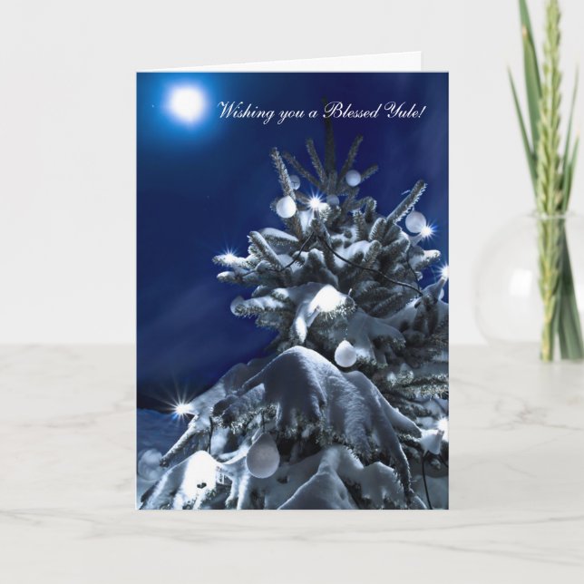 Wishing you a Blessed Yule Greeting Card (Front)