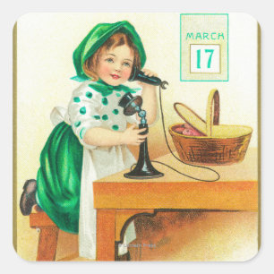 Wishing You a Bright and Happy St. Patrick's Square Sticker