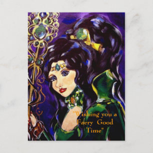 "Wishing you a Faery Good Time" Postcard