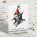 Wishing you a Fang-tastic birthday Vampire  Card<br><div class="desc">This design may be personalised by choosing the Edit Design option. You may also transfer onto other items. Contact me at colorflowcreations@gmail.com or use the chat option at the top of the page if you wish to have this design on another product or need assistance. See more of my designs...</div>