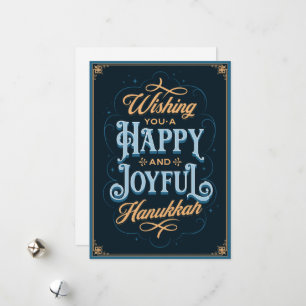 Wishing You a Happy and Joyful Hanukkah Card