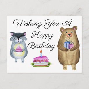 Wishing You A Happy Birthday Postcard