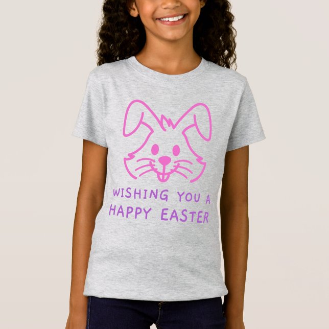 Wishing You a Happy Easter Bunny Kids Shirt (Front)
