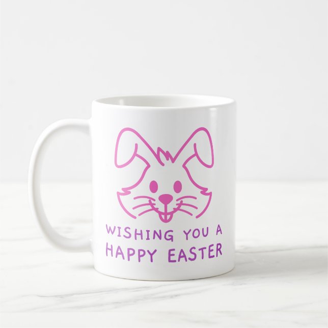 Wishing You a Happy Easter Bunny Mug (Left)