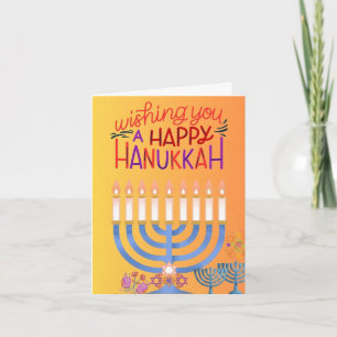 Wishing You A Happy Hanukkah Greeting Card
