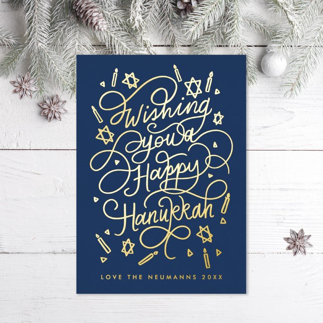 Wishing you a happy hanukkah handlettering (Creator Uploaded)