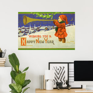 Wishing You a Happy New Year Poster