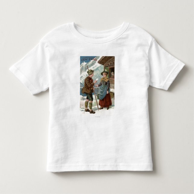Wishing You a Happy New YearMountain Scene Toddler T-Shirt (Front)