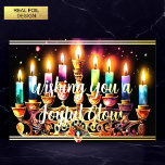 Wishing You a Joyful Glow Menorah Watercolor<br><div class="desc">Wishing You a Joyful Glow Menorah Watercolor</div>