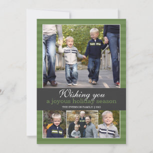 Wishing you a joyous holiday season 5x7 Flat Card