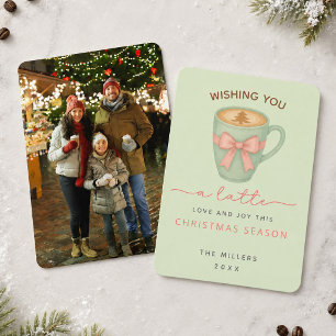 Wishing You a Latte Love Photo Christmas Card