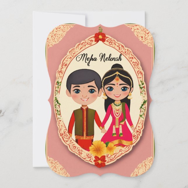 "wishing you a lifetime happiness -wedding card" card (Front)