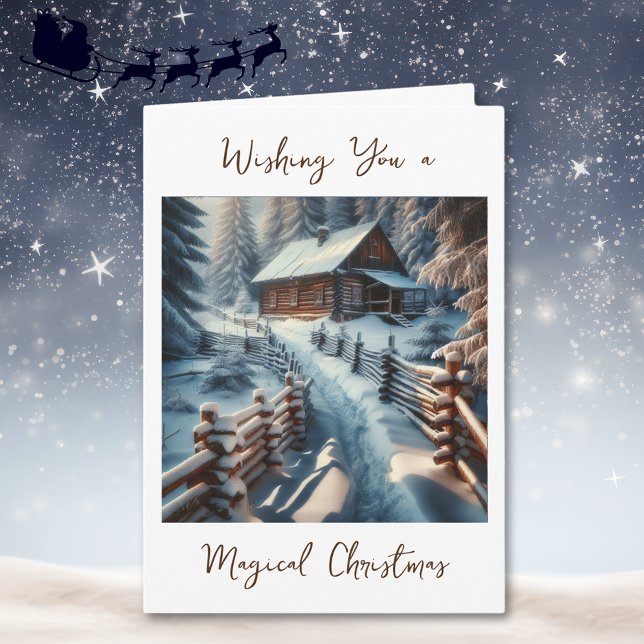 Wishing You a Magical Christmas | Log Cabin  Card (Creator Uploaded)