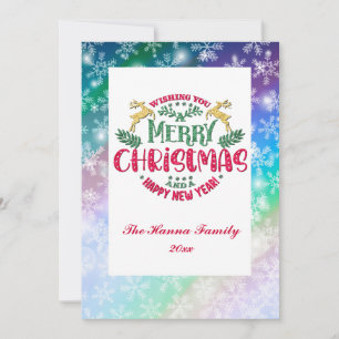 Wishing You a Merry Christmas & a Happy New Year Holiday Card