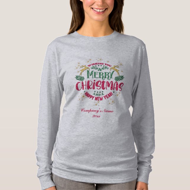 Wishing You a Merry Christmas & a Happy New Year T-Shirt (Front)
