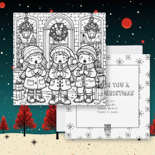 Wishing You a Merry Christmas   Colour Me Holiday Card