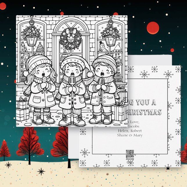 Wishing You a Merry Christmas | Colour Me Holiday Card (Creator Uploaded)