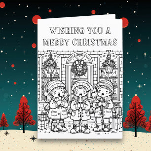 Wishing You a Merry Christmas   Colour Me Holiday Card