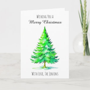 Wishing You a Merry Christmas Personalised Card
