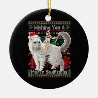 Wishing You A Merry Swiftmas ugly Christmas Ceramic Tree Decoration