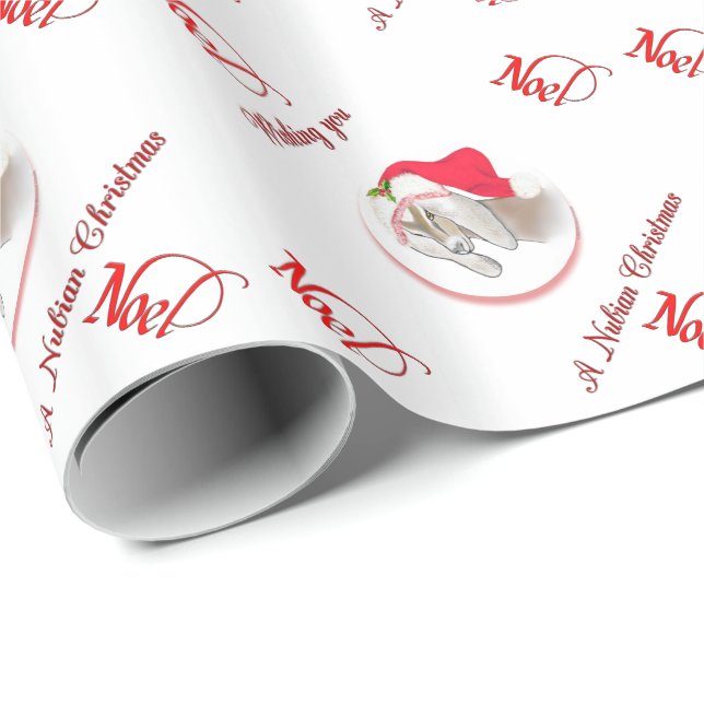 Wishing You A Nubian Christmas Goat Wrapping pape Paper (Roll Corner)