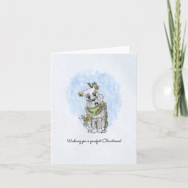 wishing you a pawfect christmas! holiday card (Front)