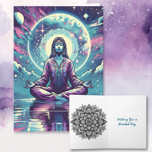 Wishing You a Peaceful Day   Colour Me Mandala Card