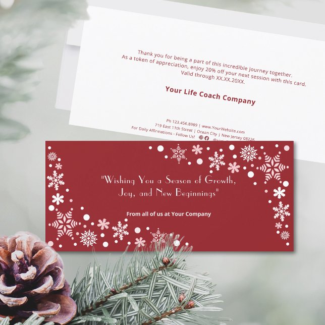 Wishing You a Season of Growth, Joy Flat Card (Wishing You a Season of Growth, Joy Flat Card, Business Season Greetings, Snowflakes)