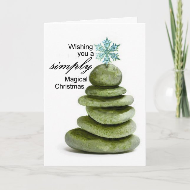Wishing you a simply magical Christmas Holiday Card (Front)