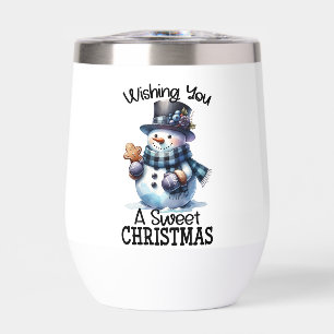Wishing you a sweet Christmas cute snowman 