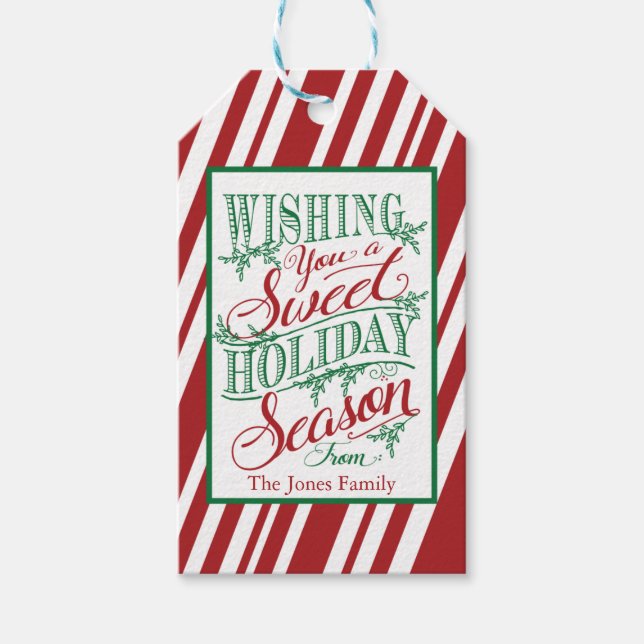 Wishing You a Sweet Holiday Season Gift Tag (Front)
