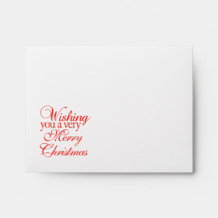 Wishing you a very merry Christmas! Envelope