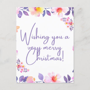 Wishing You a Very Merry Christmas Pillow - Cozy S Postcard
