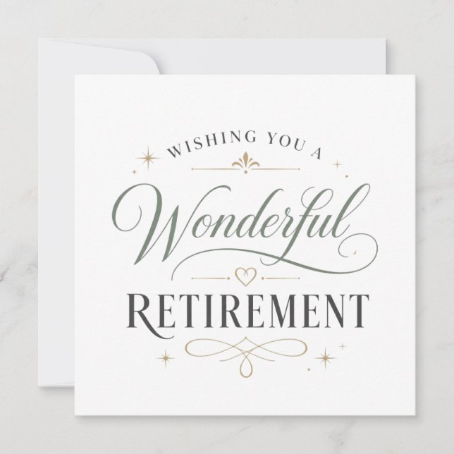 Wishing You A Wonderful Retirement Card (Front)