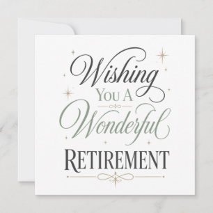 Wishing You A Wonderful Retirement Card