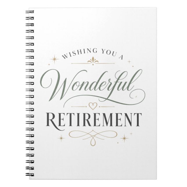 Wishing You A Wonderful Retirement Notebook (Front)