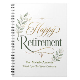 Wishing You A Wonderful Retirement Personalised  Notebook