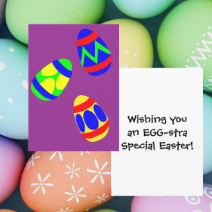 Wishing you an Egg-stra special Easter Flat Holiday Card