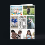 Wishing you Birthday Smiles Everyday Card<br><div class="desc">Showcase your favourite photos with this joyous birthday greeting card from PiPo Press.  This card features six photo openings and wishes family member,  friend,  or loved one birthday smiles every day.</div>