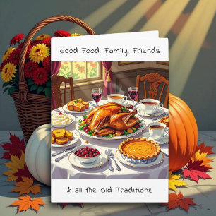 Wishing You Blessings of Thanksgiving Card