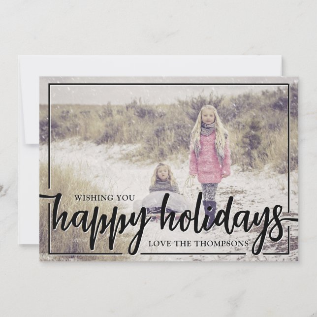 Wishing you Happy Holidays Photo Holiday Card (Front)