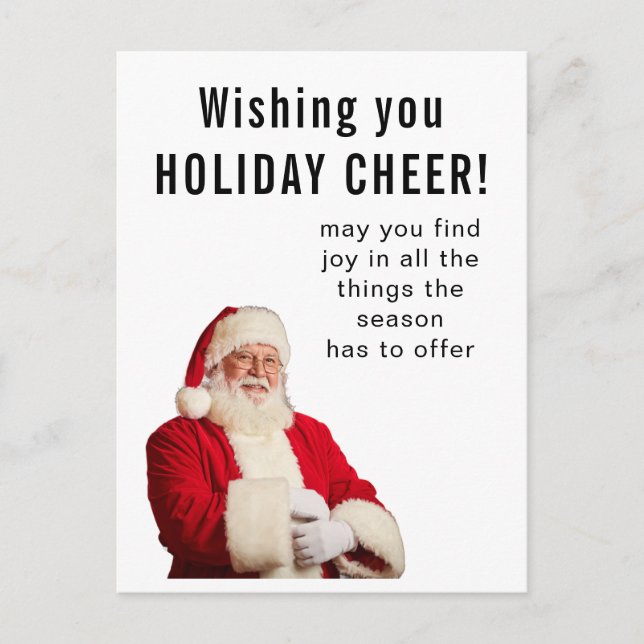 Wishing you HOLIDAY CHEER Postcard (Front)
