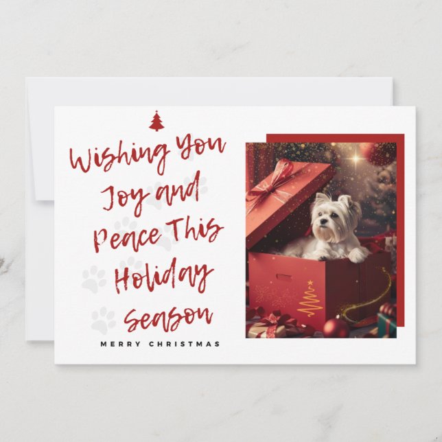 'Wishing You Joy and Peace' Christmas Card (Front)
